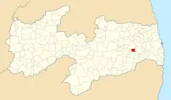 Localização de Juarez Távora na Paraíba