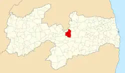 Localização de Juazeirinho na Paraíba