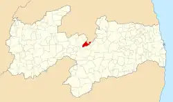 Localização de Junco do Seridó na Paraíba