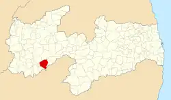 Localização de Juru na Paraíba