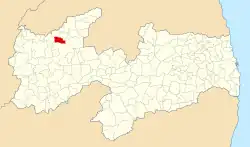 Localização de Lagoa na Paraíba