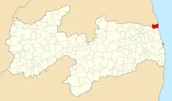 Localização de Mataraca na Paraíba