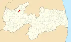 Localização de Mato Grosso na Paraíba