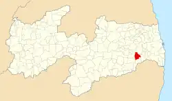 Localização de Mogeiro na Paraíba