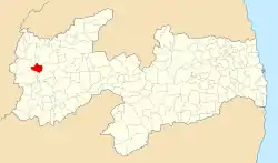 Localização de Nazarezinho na Paraíba