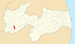 Localização de Pedra Branca na Paraíba