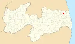 Localização de Pedro Régis na Paraíba