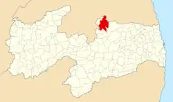 Localização de Picuí na Paraíba