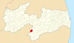 Localização de Prata na Paraíba