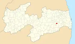 Localização de Riachão do Bacamarte na Paraíba