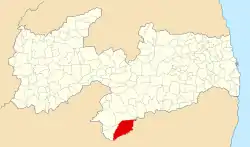 Localização de São João do Tigre na Paraíba