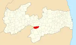 Localização de São José dos Cordeiros na Paraíba