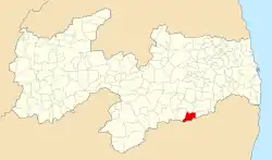 Localização de Santa Cecília na Paraíba