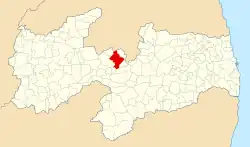 Localização de Santa Luzia na Paraíba