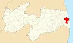 Localização de Santa Rita na Paraíba