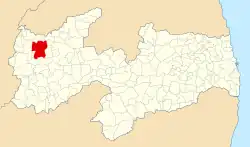 Localização de Sousa na Paraíba