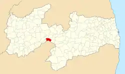 Localização de Teixeira na Paraíba