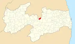 Localização de Tenório na Paraíba