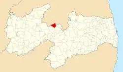 Localização de Várzea na Paraíba