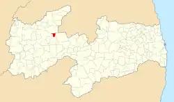 Localização de Vista Serrana na Paraíba