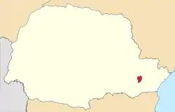 Localização de Curitiba no Paraná