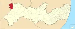 Localização de Araripina em Pernambuco