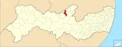 Localização de Carnaíba em Pernambuco