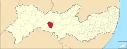 Localização de Carnaubeira da Penha em Pernambuco