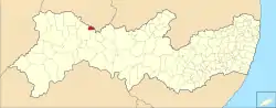 Localização  Cedro em Pernambuco