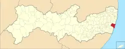 Localização de Ipojuca em Pernambuco