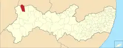 Localização de Ipubi em Pernambuco