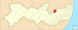 Localização de Jataúba em Pernambuco