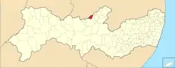 Localização de Quixaba em Pernambuco