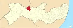 Localização de São José do Belmonte em Pernambuco