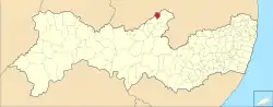 Localização de Santa Terezinha em Pernambuco