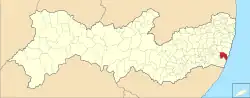 Localização de Sirinhaém em Pernambuco