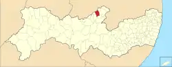 Localização de Tabira em Pernambuco