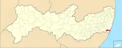 Localização de Tamandaré em Pernambuco