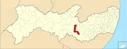 Localização de Tupanatinga em Pernambuco
