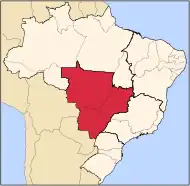 Mapa da Região Centro-Oeste do Brasil