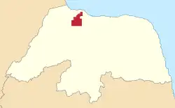 Localização de Serra do Mel no Rio Grande do Norte