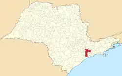 Localização de São Paulo em São Paulo