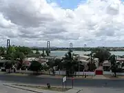 Panorama de Tete, com Ponte Samora Machel ao centro, em 2009.