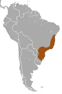 Distribuição geográfica do Bugio-ruivo.