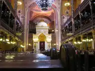 Interior da Sinagoga de Dohány (1854-59), em Budapeste, na Hungria