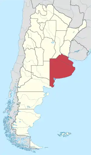 Localização da província de Buenos Aires na Argentina