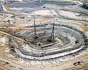 Construção do estande de teste A-2.