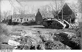 Bourlon em fevereiro de 1918