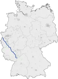 Mapa da localização da auto-estrada A 61 in Deutschland