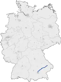 Mapa da localização da auto-estrada Bundesautobahn 92
